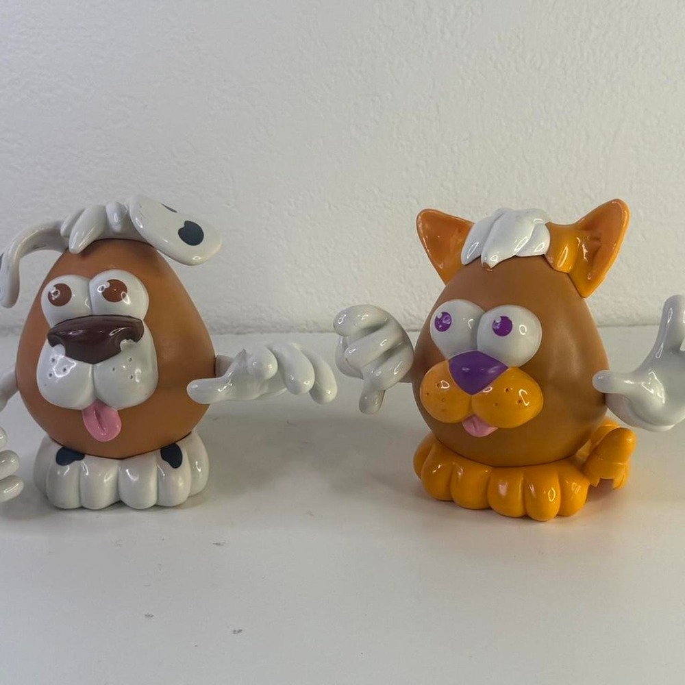 Playskool Vintage 1995 Mr. Potato Head Spud Bud Pets Cat & Dog